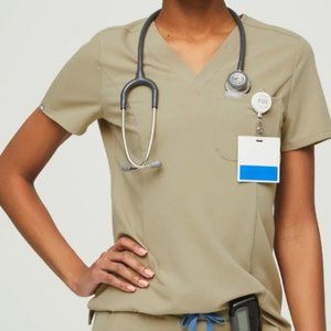 Figs Women's Sandstone Slim Catarina Scrub Top